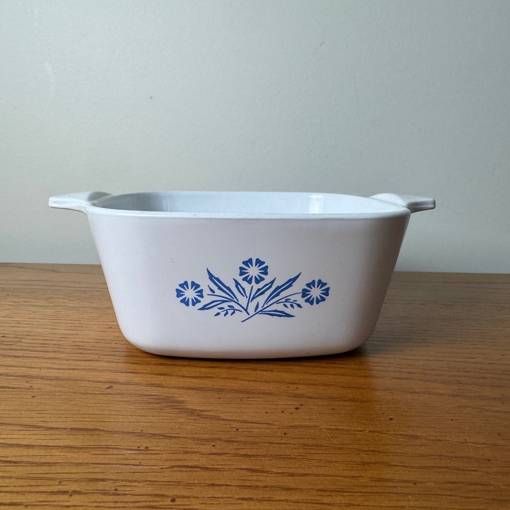 CorningWare Blue Cornflower Square Casserole Dish 2 3/4 CUP‎ Microwave Safe